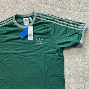 Adidas Men’s Adicolor Classics 3-Stripes Tee Green L Large - Picture 1 of 8