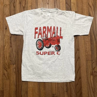 Vintage Farmall Super C Single Stitch 1992 Gray Cotton T-Shirt Men's Large - Image 1 of 4