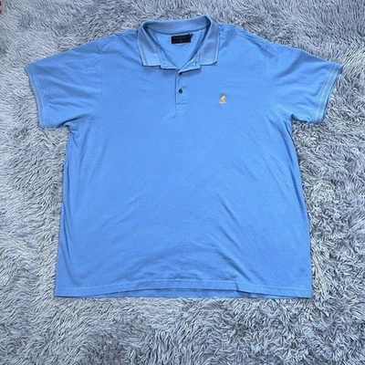 Camisa polo azul manga corta con cuello Kangol para hombre talla 3XL clásica informal Foto 1 de 4