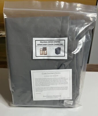 Restoration Hardware Paloma Mesh Dining Armchair Cover Charcoal NEW $225 - Image 1 of 4