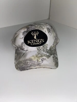 King's Camo Hat Cap Snow Shadow Camouflage Size L/XL -  "Any Tag Any Time" - Image 1 of 4