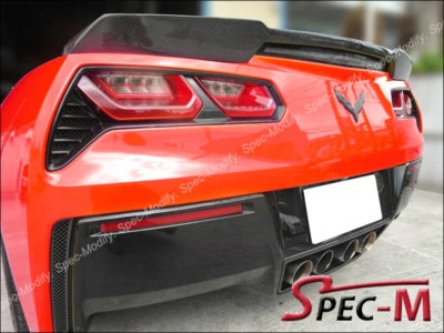 Alerón de maletero de fibra de carbono extendido JPM para Chevy Corvette C7 CF 14-17 Foto 1 de 2