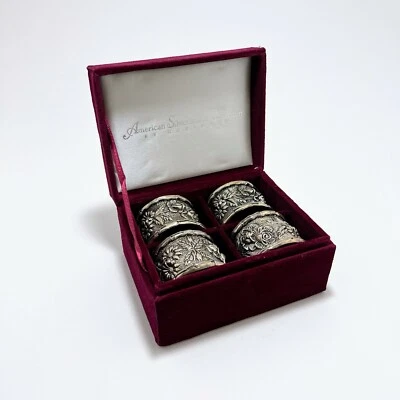 Vintage  AMERICAN SILVERSMITHS COLLECTION By Godinger Silver Plate Floral - Image 1 of 4