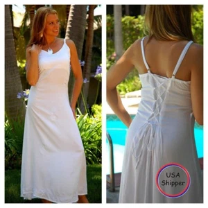 1 World Sommerkleid Sarongs weiß Pailletten lang - Bild 1 von 1