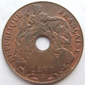 Moneda Francia Indochina 1 céntimo 1938 en recién nacido / brillo de sello - Imagen 1 de 2