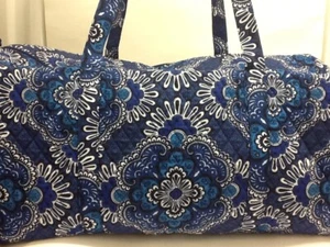 NEU! Vera Bradley XL Traveler Seesack blau Gobelin Doppelgriff 2 Taschen - Bild 1 von 12