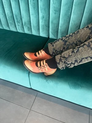 Fluevog East End Kitchener Shoes: Salmon/Tan, Size 10 Gently Used + Box - Image 1 of 4