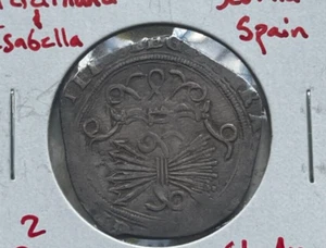 (1474-1504) Siviglia Spagna 2 reales - Ferdinando e Isabella - Foto 1 di 2