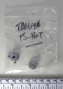 Jeu de pignons Tamiya – aluminium 15 & 16 T – avec vis sans tête - Picture 1 of 4