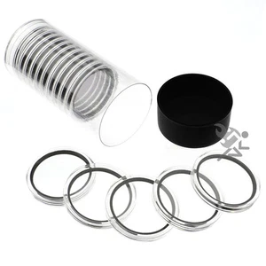 Portamonedas Challenge de 1,75", tubo cápsula negro y 15 anillos negros Air-Tite X44 mm - Imagen 1 de 3