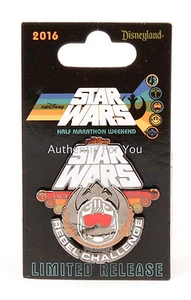 NUEVO 2016 Pin Disneyland Run Disney Star Wars Media Maratón REBEL CHALLENGE - Imagen 1 de 1