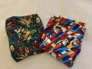 LuLaRoe TC2 Tall & Curvy Leggings 2er Set butterweicher Velours wie Weihnachtsvögel - Bild 1 von 8