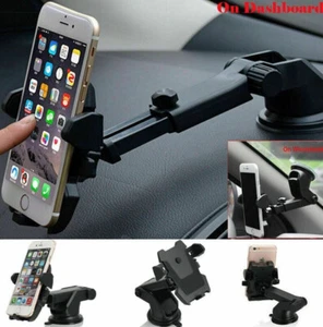 Car Phone Mount 360° Universal Car Cell Phone Holder Stand Windshield Dashboard - Picture 1 of 11