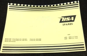 BSA A50, A65 & A65 ROCKET MODELS PARTS BOOK MANUAL 1963 00-5116 - BP95 - Picture 1 of 2