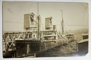 1913 Baltimore, MD Steamer S.S. San Mateo at Dock RPPC Real Photo Postcard - Picture 1 of 14