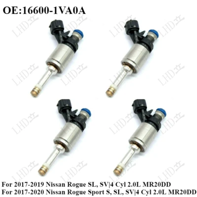 4 Pcs Fuel Injector 16600-1VA0A 0261500090 For Nissan Rogue 2017-2019 2.0L/ — 第 1/4 张图片