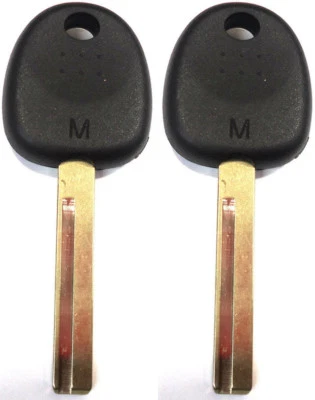 Paquete de 2 - PARA HYUNDAI ACCENT VELOSTER TRANSPONDEDOR SIN CORTAR CHIP LLAVE EN BLANCO HY18-PT  Foto 1 de 2