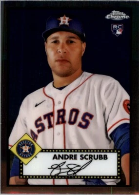 2021 Topps Chrome Platinum Anniversary Andre Scrubb Houston Astros #134 - Image 1 of 2