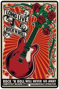 Live Long Rock'n'Roll Music Aluminum Tin Sign Plaque Man Cave Bar Decor S157 - Picture 1 of 1