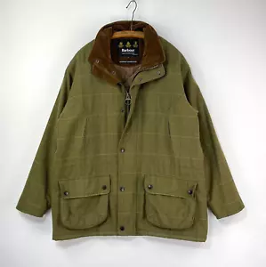 Barbour Berwick Tweed Coat Mens XL Green Check Shooting Hunting Field Jacket - Picture 1 of 20
