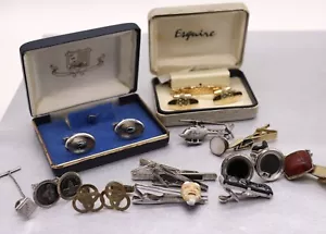 Lotto gioielli uomo vintage e antichi tra cui set, gemelli, fermacravatte... - Foto 1 di 21