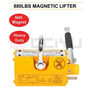 400KG 880LBS Steel Magnetic Lifter Heavy Duty Crane Hoist Lifting Magnet - Picture 1 of 10