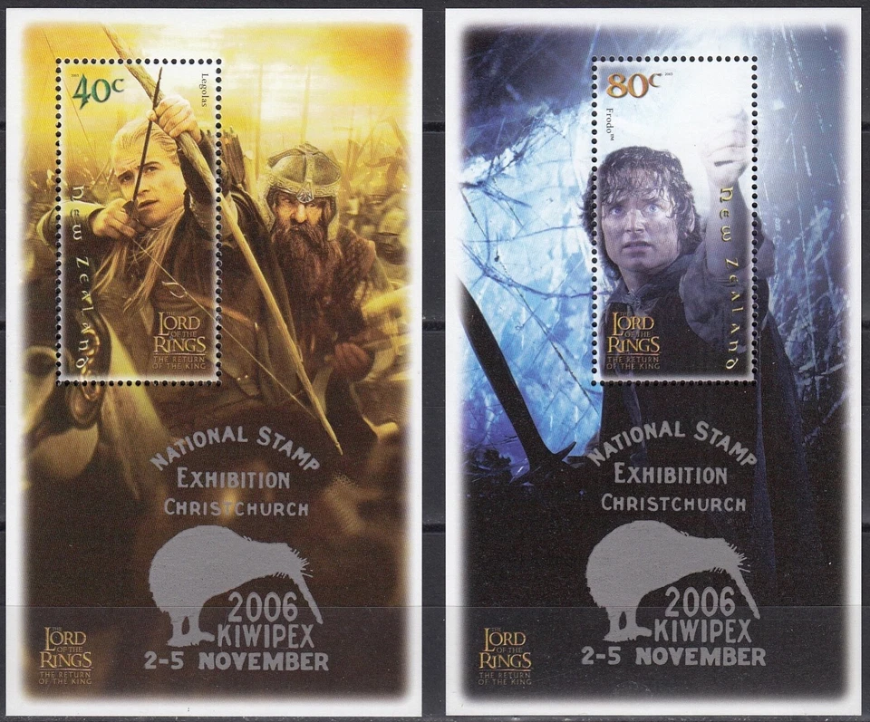 NEW ZEALAND 2003 Lord of the Rings: Return of King, 2006 Kiwipex O/P, Set of 2 - Image 1 of 1