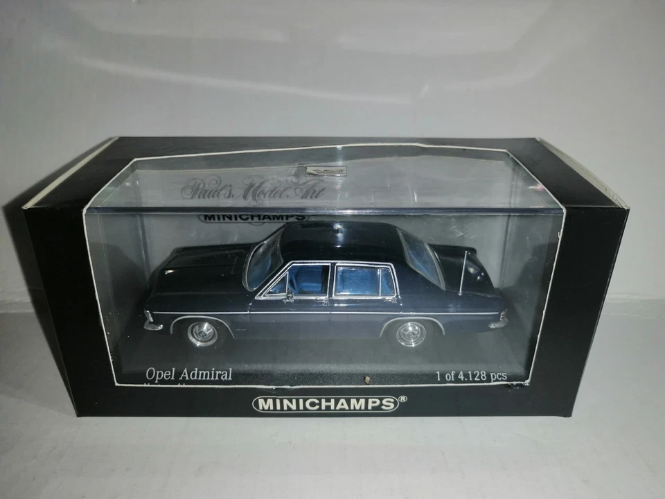 OPEL ADMIRAL 1969-77 BLU MINICHAMPS SCALA 1/43 430 046060 - Immagine 1 di 1