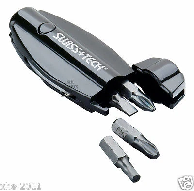 Genuine SWISS TECH XDrive Compact Driver Tool 7-in-1 Keychain Multi Tool ST60200 - Image 1 of 4