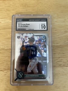 2022 Bowman Chrome Julio Rodriguez RC #48 POP 6 CGC 10 - Picture 1 of 2