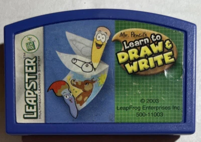 LeapFrog Leapster Mr Pencil LEARN TO DRAW AND WRITE Learning Game Cartridge ONLY - Image 1 of 2
