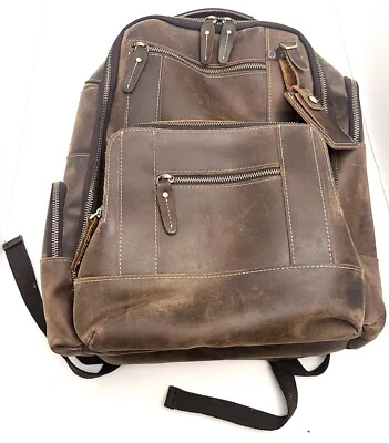 lannsyne Genuine Leather Backpack for men, 15.6" Laptop Backpack - Image 1 of 3