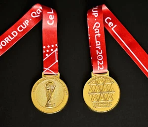 Gold Medaille Fußball World Cup Katar Qatar Medal 2022 Final Champions Gewinner - Picture 1 of 9