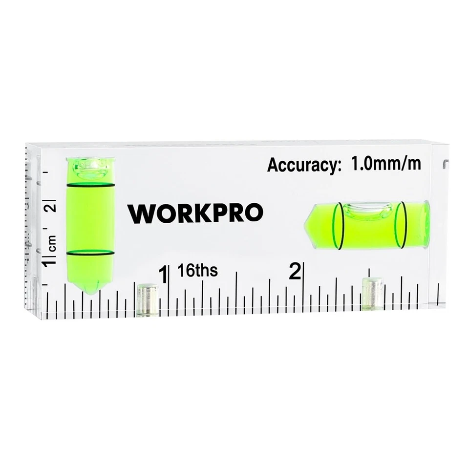 WORKPRO 3Inch Mini Level Tool Small Level Magnetic Level with 2 Bubbles 90°/180° - Image 1 of 4