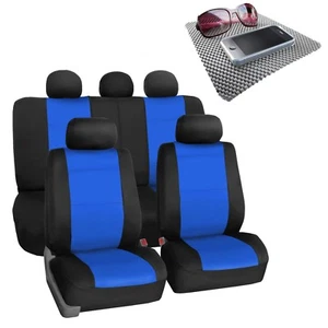 Car Seat Covers For SUV Van Neoprene Universal Fitment Blue Black w/ FREE Gift - Picture 1 of 9