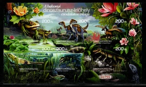 HUNGARY-2020.Imperf S/S- Bakony Dinosaur Site / Ancient Reptiles Michel :Bl.437B - Picture 1 of 1