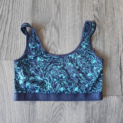 Champion Sports Bra Women's Size Large Abstract Pattern Blue Great Condition - Image 1 of 4