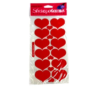 Stickopotamus Double Heart Binder Sticker Sheet Photo Safe Stickers - Picture 1 of 7