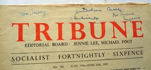 1952 LABOUR PARTY NEWSPAPER: AUTOGRAPH BARBARA CASTLE, TOM DRIBERG: BUTLINS - Picture 1 of 4