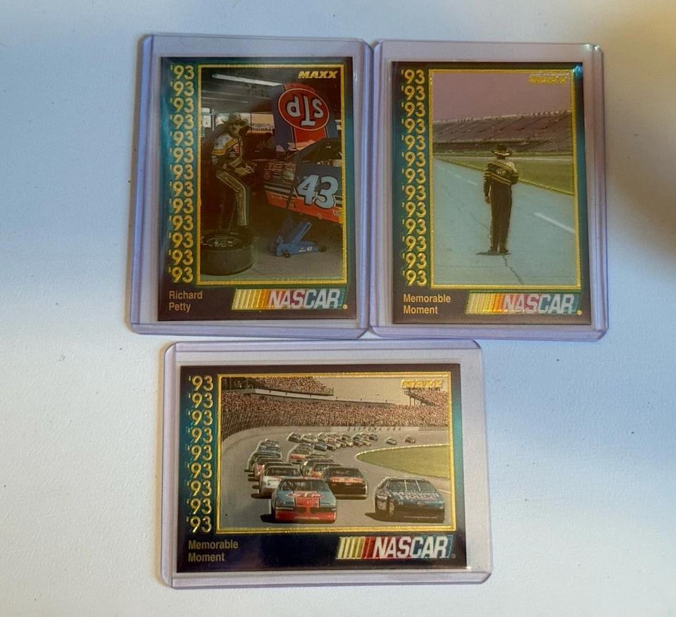 1993 Maxx Premier Plus #43-48-57 Richard Petty HOF “The King” - Image 1 of 4
