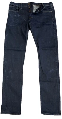 G-Star Raw 3301 Deconstructed Slim Jeans Men’s 33x32 Dark Wash Denim Fly Button - Image 1 of 4