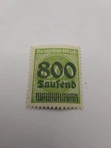 Deutsches Reich German Empire 1923 Overprinted 800 on 1000 Mark Stamp - Bild 1 von 3