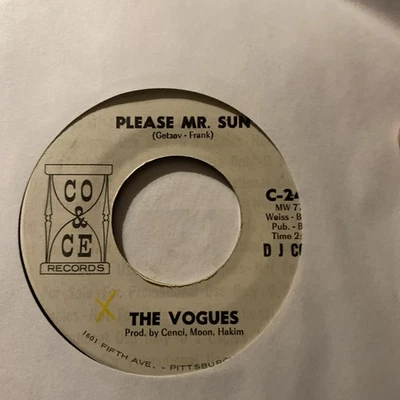 The Vogues ‎– Please Mr. Sun ( single sides promo ) 45rpm - Image 1 of 2