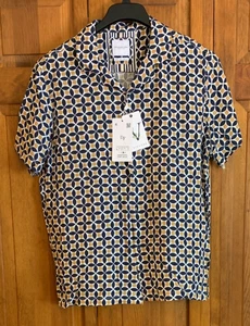 Men's NEW Denim & Flower Ricky Singh Short Sleeve Button Front Shirt - L - Picture 1 of 4