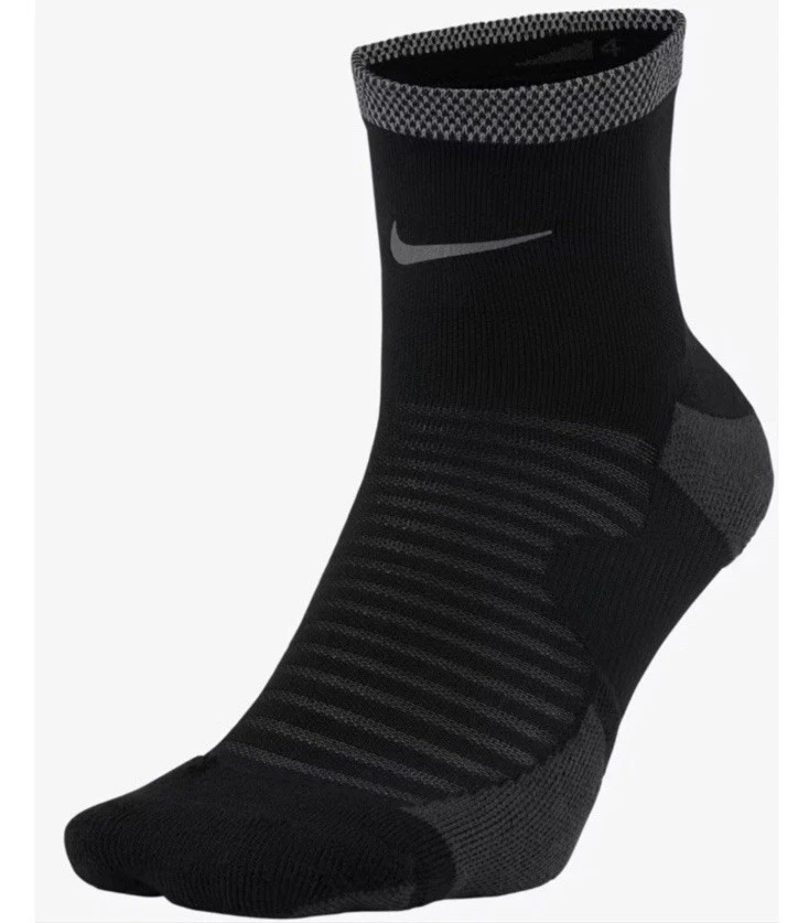 Nike Spark Cushioned Crew Running Socks Black Size 10-11.5 CU7200-010. 3 pairs