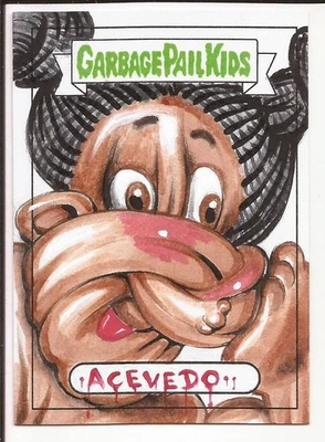 🌋💎Garbage Pail Kids Artist Sketch Card David Acevedo AUTO 1/1 2021 RARE - Image 1 of 4