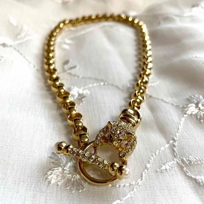 Givenchy \Collar Cadena Oro Pantera Motivo Tigre 1 Edición Limitada Para Mujer JPN Foto 1 de 4