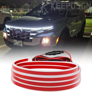 Tira de luz LED blanca DRL blanca DRL para capó dinámico para Hyundai Santa Cruz 71 pulgadas - Imagen 1 de 13