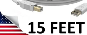 LONG USB Cord Plug for HP LaserJet Pro 400 Laser Printer   : CHOOSE MODEL INSIDE - Picture 1 of 1