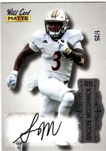 SINCERE MCCORMICK 2022 WILD CARD MATTE AUTO GRAPH #1/25-Las Vegas Raiders - Picture 1 of 1